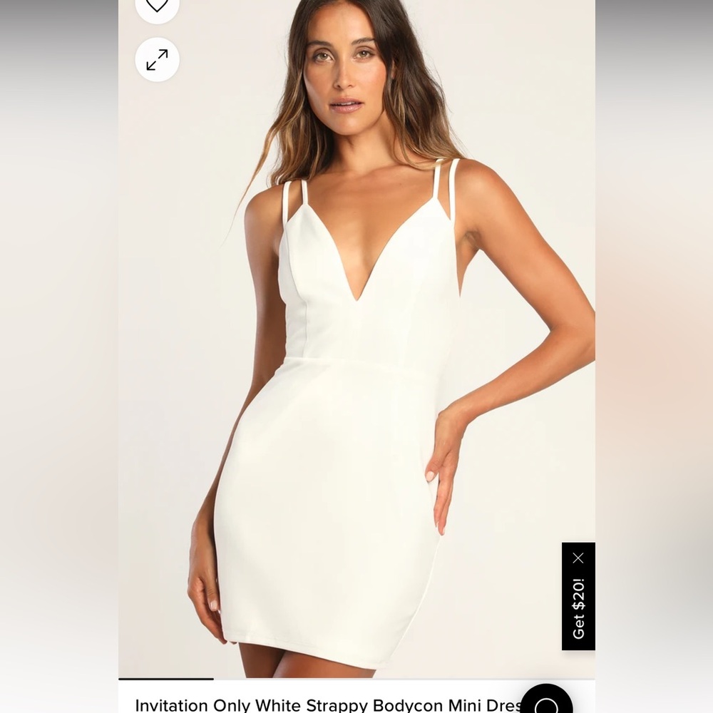 Lulu's White Strappy Bodycon Mini Dress